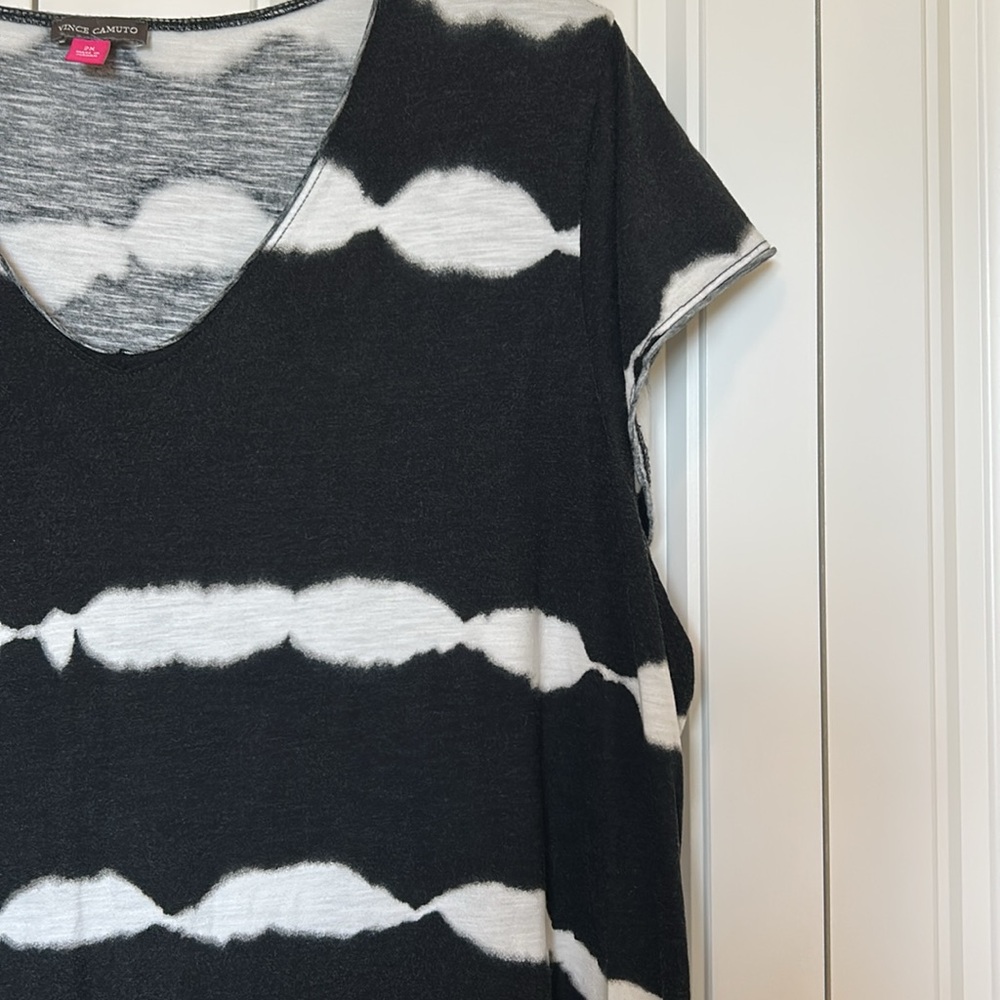 Vince Camuto Black and White Sheath Maxi Dress - Picture 3 of 4
